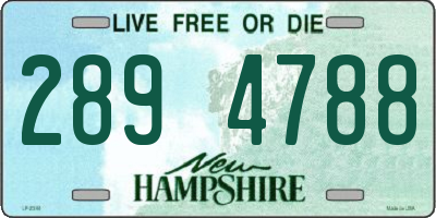 NH license plate 2894788