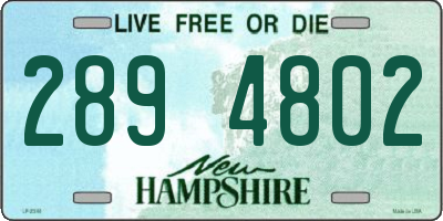 NH license plate 2894802