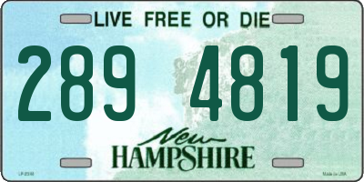 NH license plate 2894819