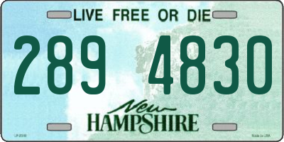 NH license plate 2894830