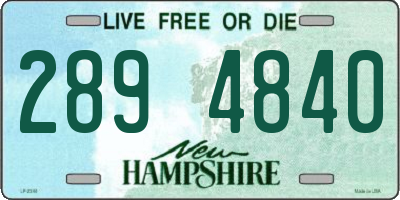 NH license plate 2894840