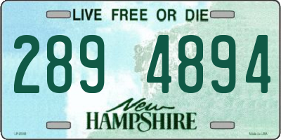 NH license plate 2894894