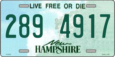 NH license plate 2894917