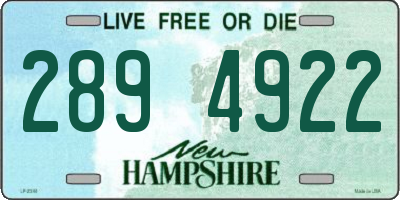 NH license plate 2894922