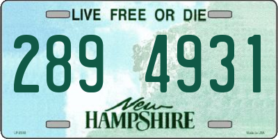 NH license plate 2894931