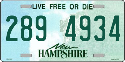 NH license plate 2894934
