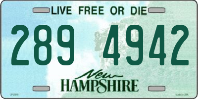 NH license plate 2894942