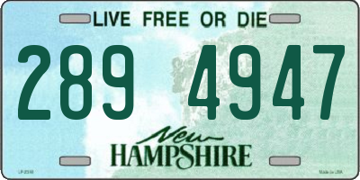 NH license plate 2894947