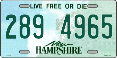 NH license plate 2894965