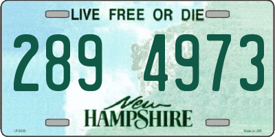 NH license plate 2894973