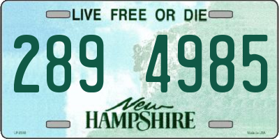 NH license plate 2894985