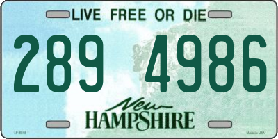 NH license plate 2894986