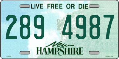 NH license plate 2894987