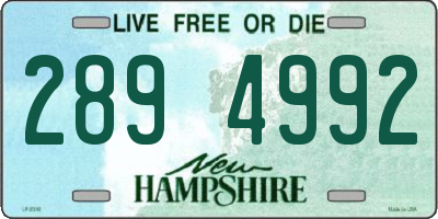 NH license plate 2894992