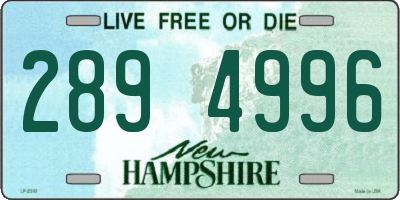 NH license plate 2894996