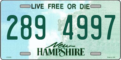 NH license plate 2894997