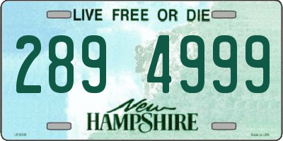 NH license plate 2894999