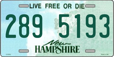 NH license plate 2895193