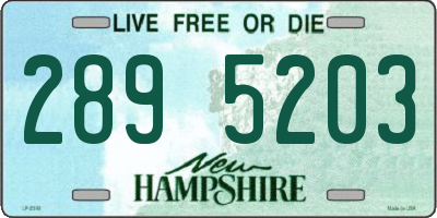NH license plate 2895203