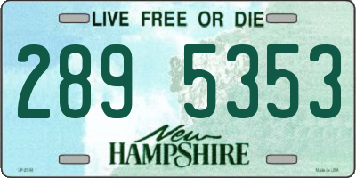 NH license plate 2895353