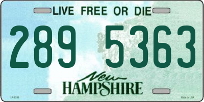 NH license plate 2895363