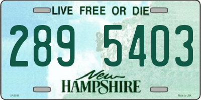 NH license plate 2895403