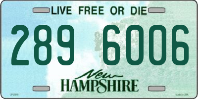 NH license plate 2896006