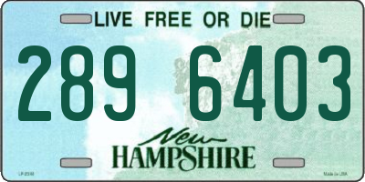 NH license plate 2896403