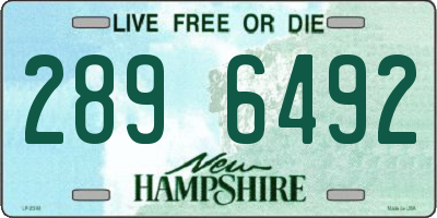 NH license plate 2896492