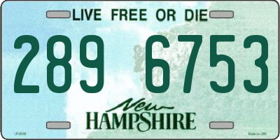NH license plate 2896753