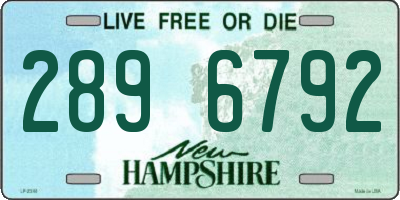 NH license plate 2896792