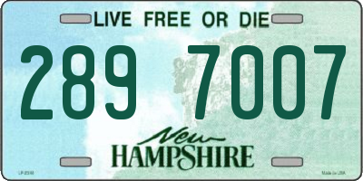 NH license plate 2897007