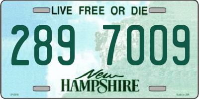 NH license plate 2897009