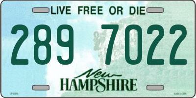 NH license plate 2897022