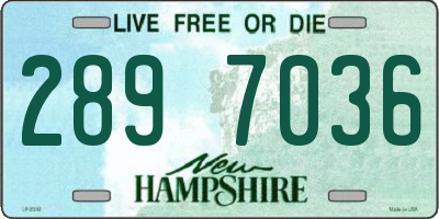 NH license plate 2897036