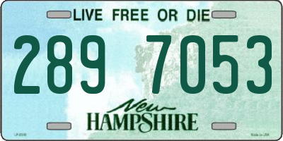 NH license plate 2897053