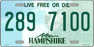 NH license plate 2897100