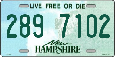 NH license plate 2897102