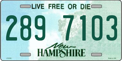 NH license plate 2897103