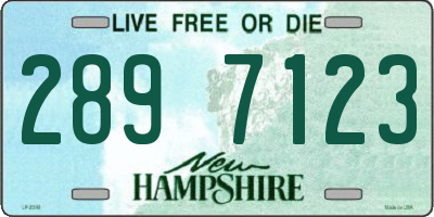 NH license plate 2897123
