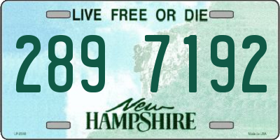 NH license plate 2897192