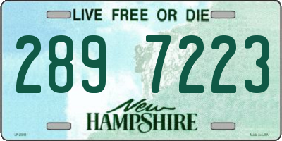 NH license plate 2897223