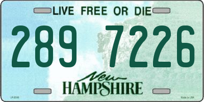 NH license plate 2897226