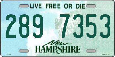 NH license plate 2897353