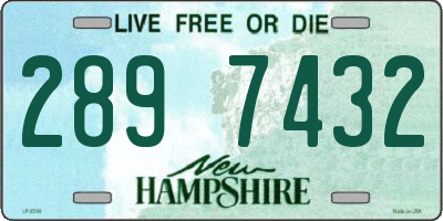 NH license plate 2897432