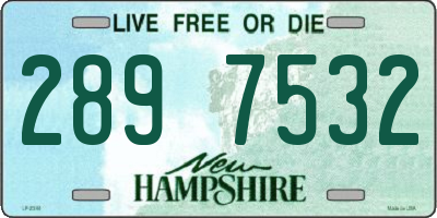 NH license plate 2897532