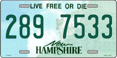 NH license plate 2897533