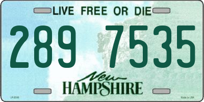 NH license plate 2897535