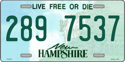NH license plate 2897537