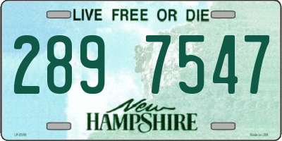 NH license plate 2897547